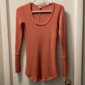 Long sleeve cotton modal top